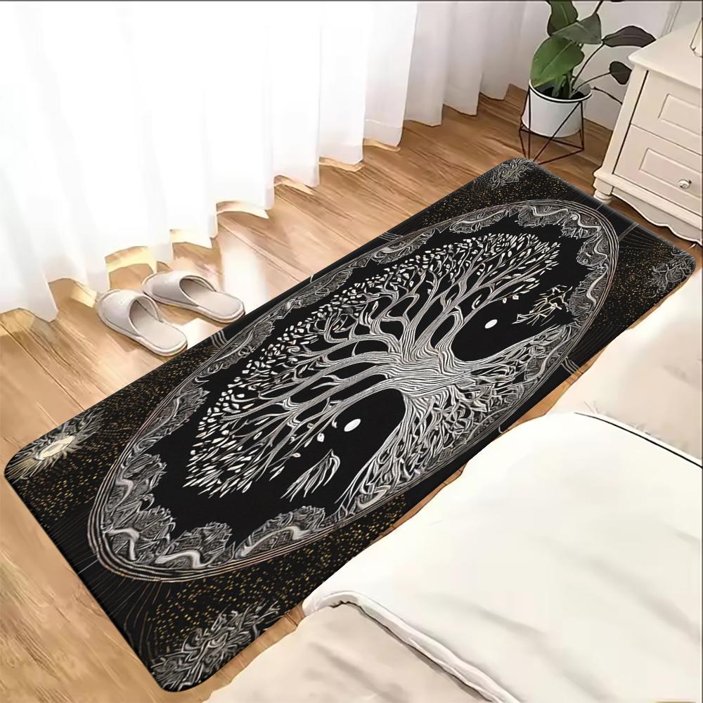 Black Bohemian Sun Moon Rug for Living Room Bedroom Soft Rug Non Slip Home Balcony Entrance Decorative Doormat