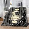 1pc Moon Printing Lightweight Flannel Blanket, Comfortable and Warm Blanket, for Camping Sofa Bed and Couch Office, Gift