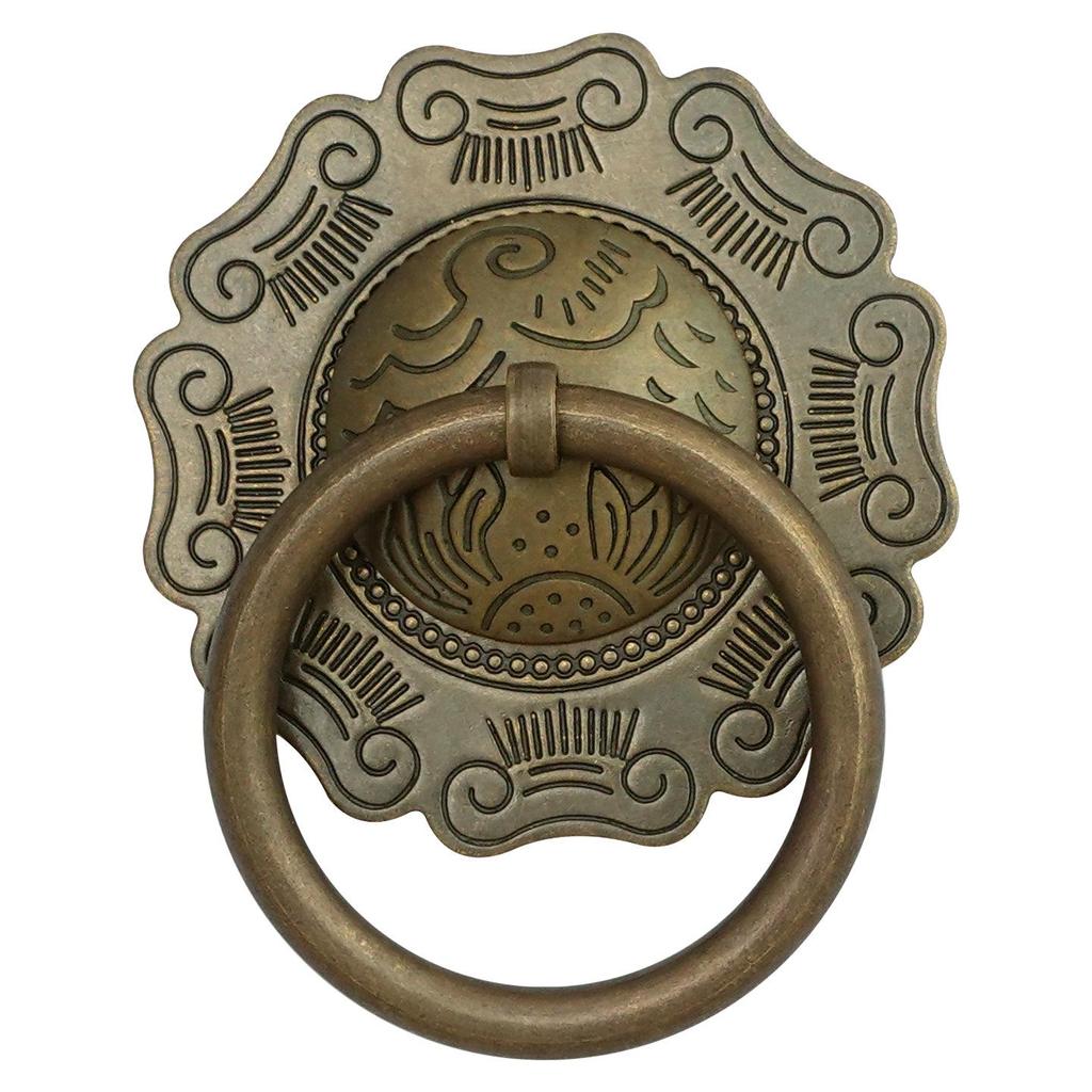 Antique Style Pure Copper Hexagonal Handle for Cabinets & Drawers - Retro Chinese Hardware Accessory
