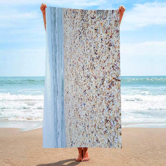 Starfish Shell Beach Towel Delicate Microfiber Kids Adults Bath Towel Outdoor Seaside Soft Blanket Living Room Home Decor Swim