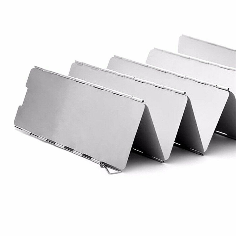 Picnic Cooking BBQ Burner Wind Guard Windproof Screen Cookware Windbreak Gas Stove Windshield