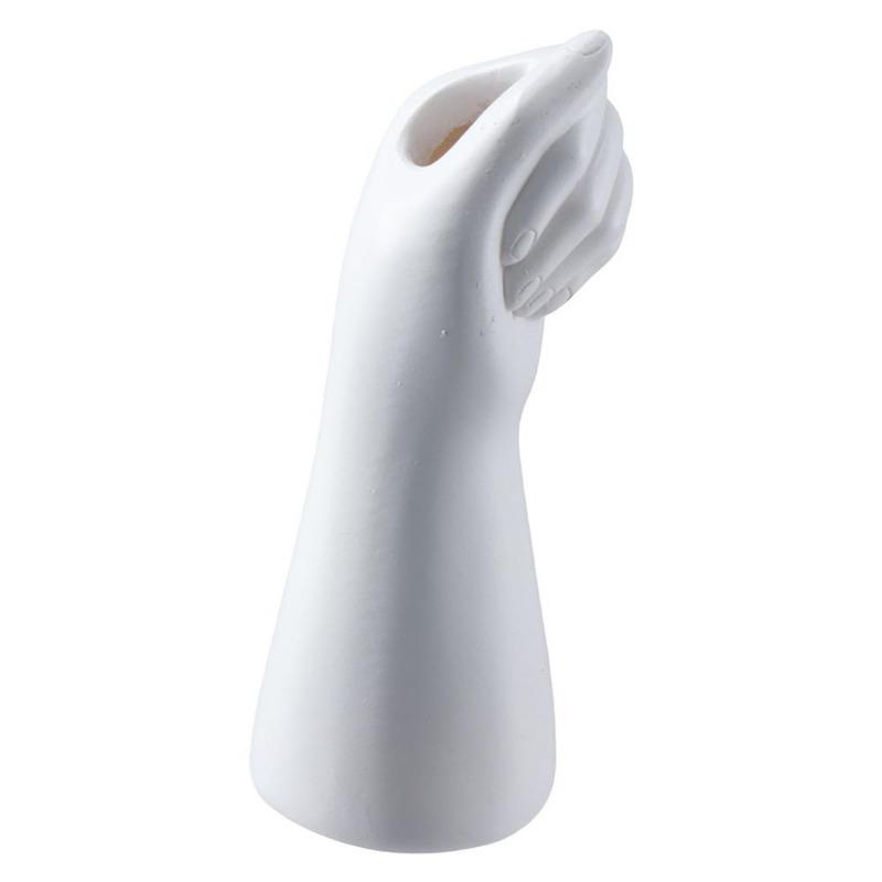 Hand-Shaped Silicone Mold for Modern Flower Vase, Cement Concrete Planter Pot, Pen Holder, Plaster Resin Crafting, DIY Home Deco