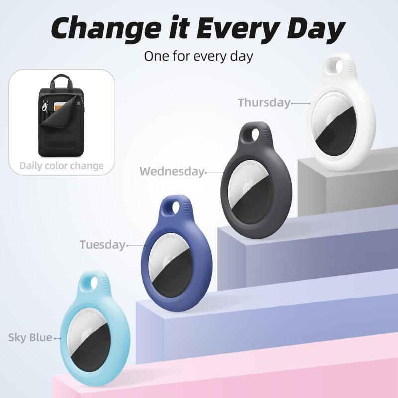 HdoorLink Bezpečný držák s popruhem pro pouzdro na iPhone Airtag Ochranný kryt Nárazník Příslušenství pro lokátor Proti poškrábání Klíčenka Pouzdro na AirTag