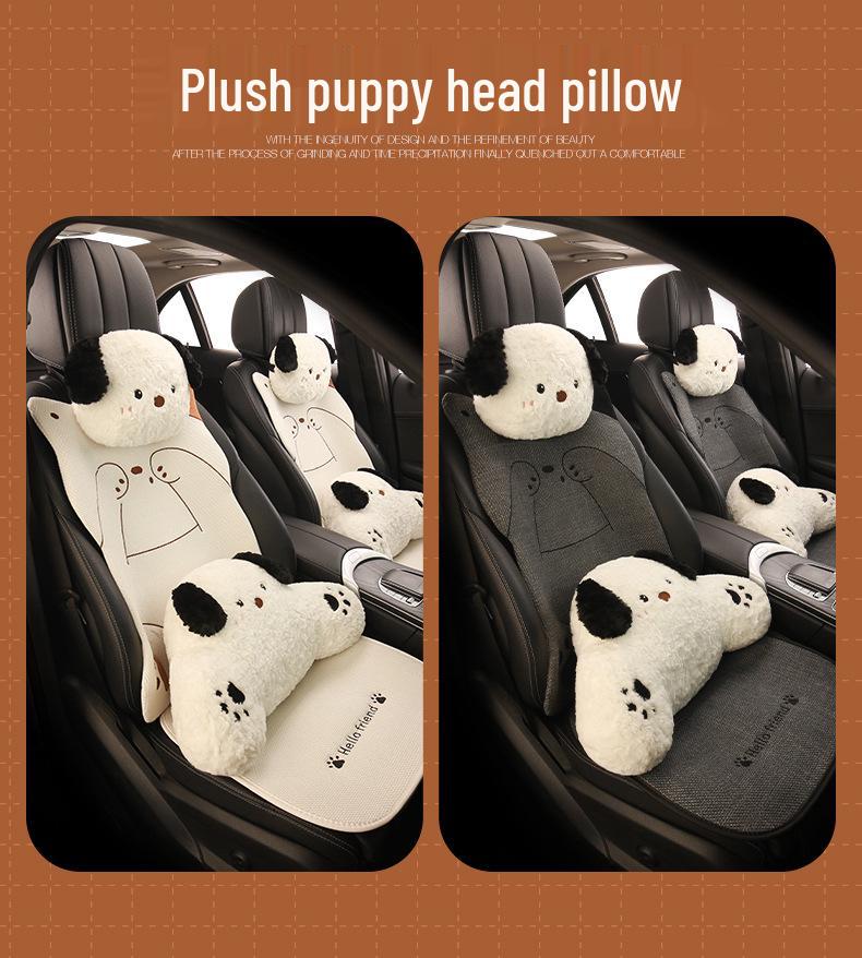 Cartoon Cute Girl Shy Cat Car Seat Cushion for All Seasons, Fits Volkswagen Golf, Bora, Sagitar, Tharu.