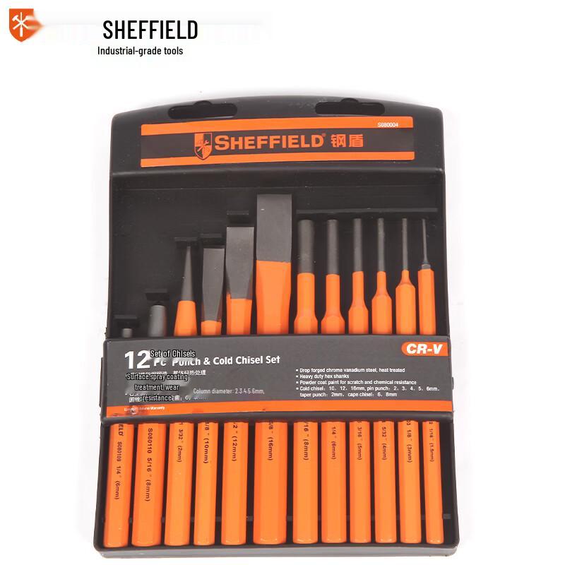 Sheffield 12-Piece Punch & Chisel Set