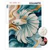 Pearl Painting Art Painting Kit for Adults and Beginners, Elegant Betta Fish Sparkling Painting Craft Home Wall Decor Handmade Gift