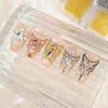 1 Set 6 Grids Nail Art Beads Kit with Storage Box 3D Nail Art Metal Caviar Beads DIY Manicure Design Decoration Balls Charm Nail Accessories