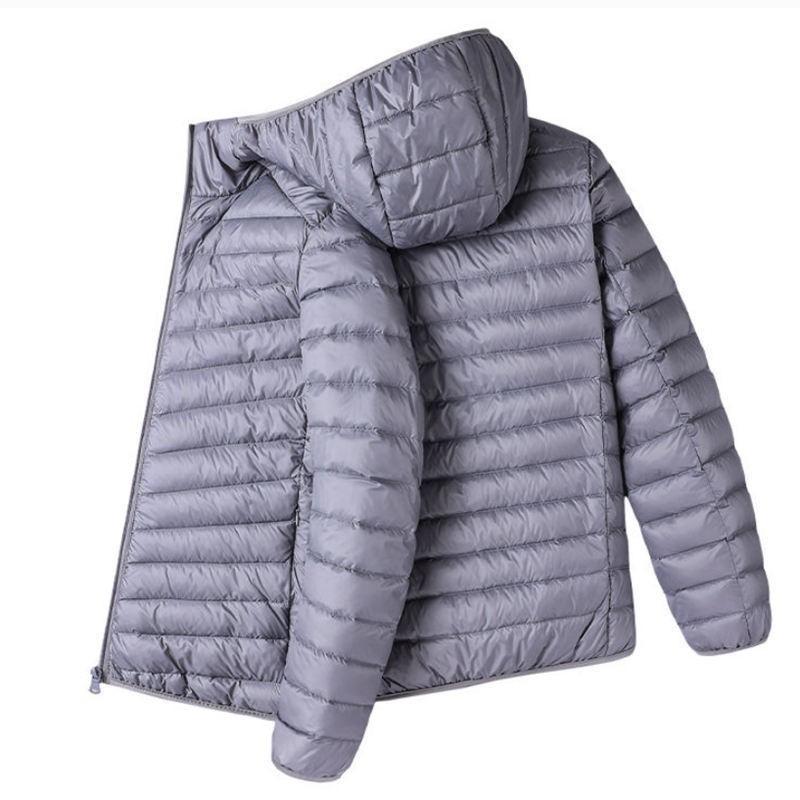 Winter Latest Mens Light and Short Trendy Everyday Cotton Clothes Slim and Warm Mens Hooded Jacket