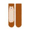 Cute Cartoon Husky Coral Fleece Socks Hedgehog Sweet Sleeping Socks Women Hosiery Funny Thicken Warm Socks Male/Famale
