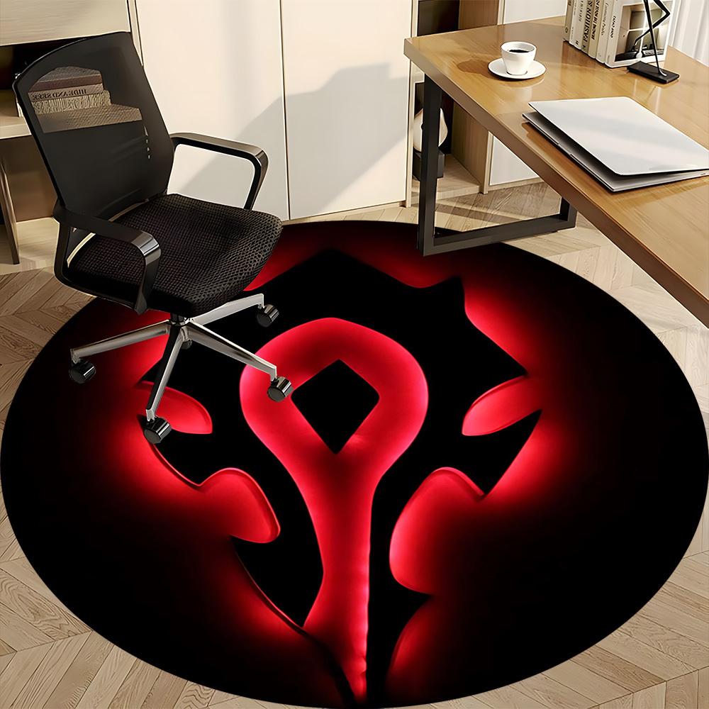 1pc World of Warcraft Carpet, Round Non-Slip Durable Large Size Office Carpet, Suitable for Office,yy250908041