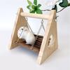 Safe Natural Wood Bird Hammock Swing With Iron Chain For Parrots Cockatiels And Small Pet