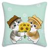 Cute Mofusands Pillow Covers Cartoon Sofa Decorative Home Double-Sided Printing Short Plush Cute Cushion Cover