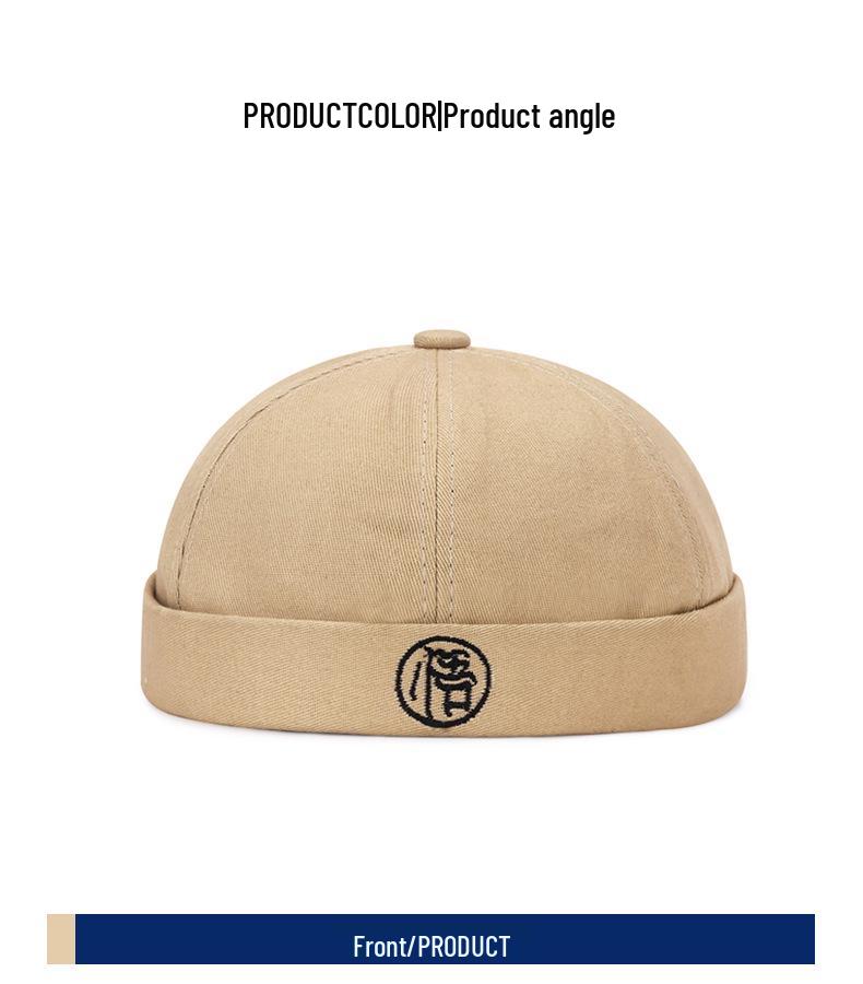 Brättlös melonkeps: Retro Broderad Unisex Street Fashion Hatt