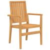 VidaXL Chaises de jardin empilables lot de 2 56,5x57,5x91 cm bois teck 364404