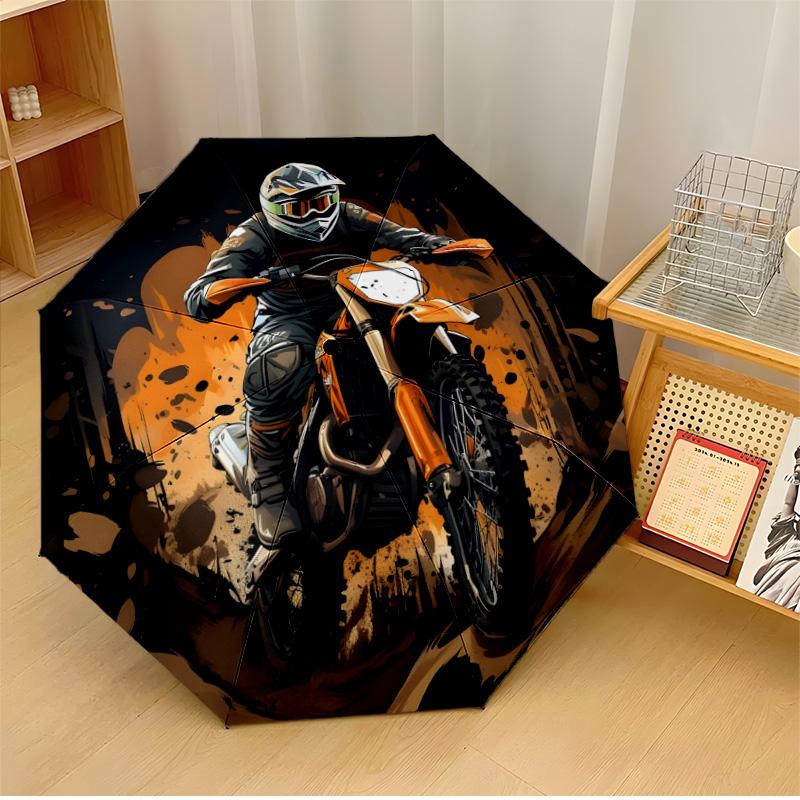 

motorcycle 2 (2) Printed umbrella windproof folding umbrella portable sun and rain umbrella suitable for gifting