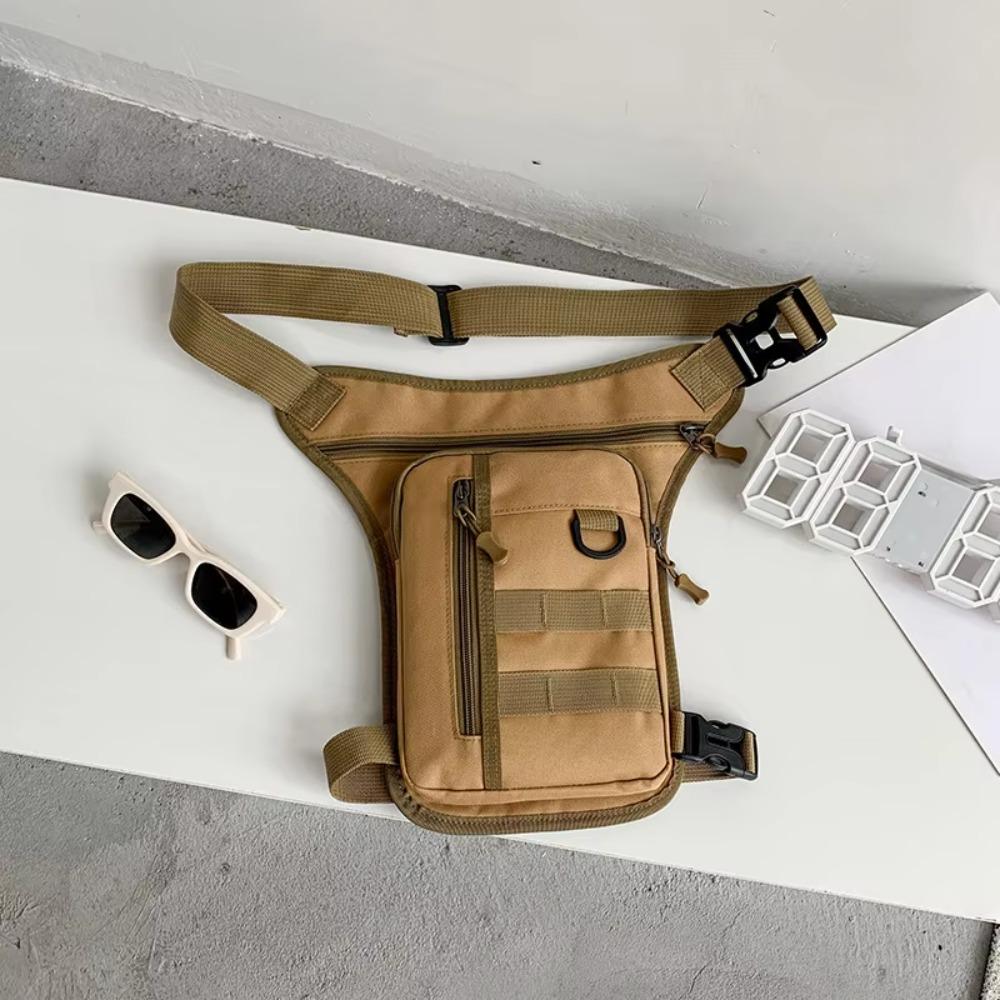 Adjustable Strap Men Waist Bag Multi-layered Men Hip Bum Pack Thigh Pack Fanny Pack  Fishing