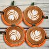 4pcs Pumpkin Shape Handmade Coasters Heat-Resistant Drink Mats New Fall Decor  Farmhouse Decor