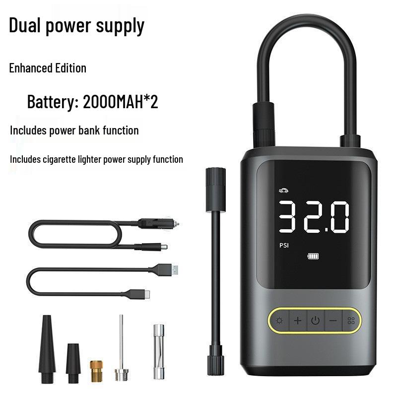 Compact Wireless Electric Bike & Car Tire Inflator