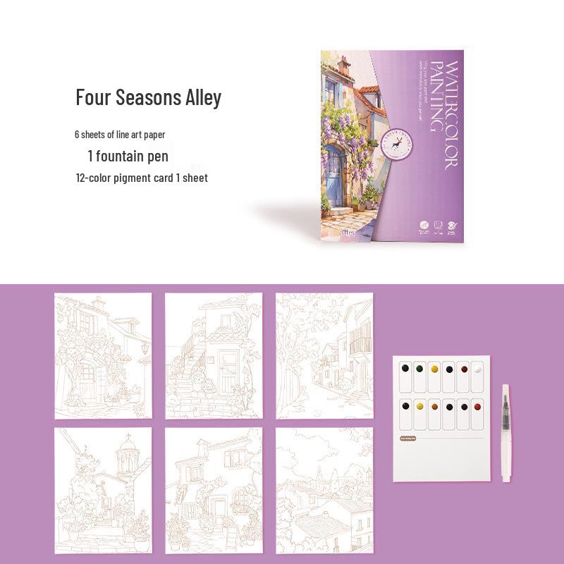 Children's Watercolor Book: Doodle & Paint with 12 Solid Colors