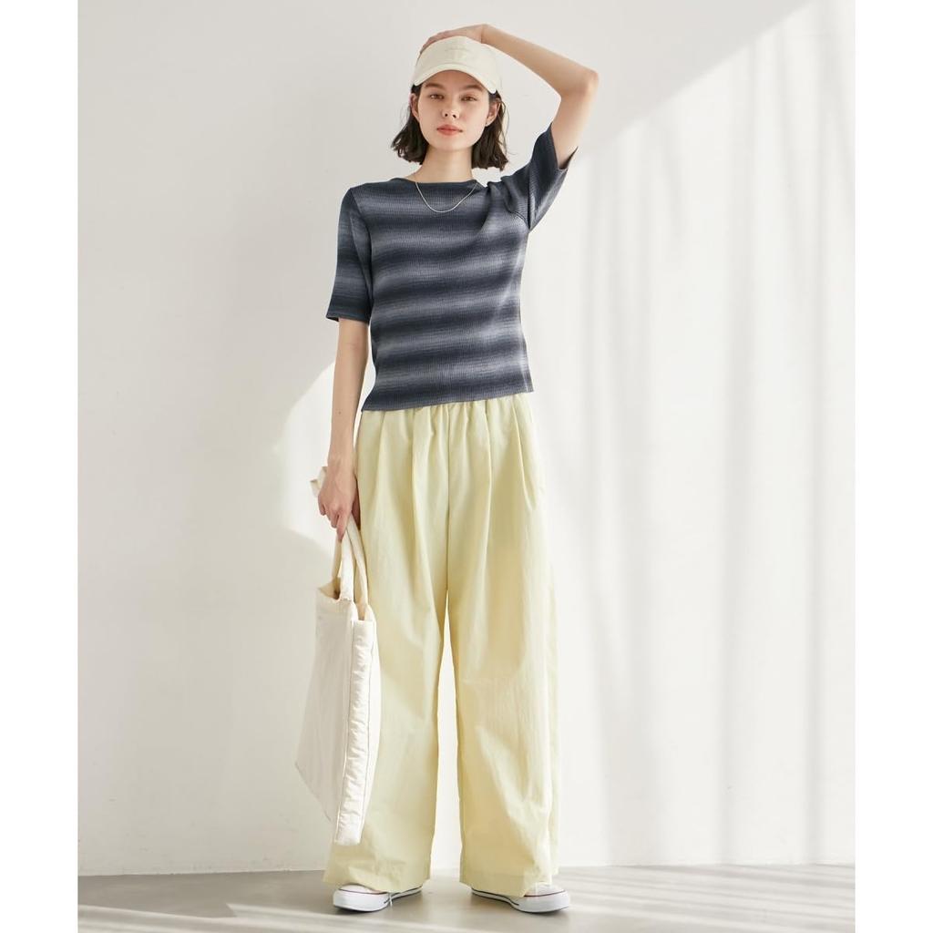 ROPE PICNIC Gradient Knit Half Light Green 38 Women's Pullover, Sleeve, (33)