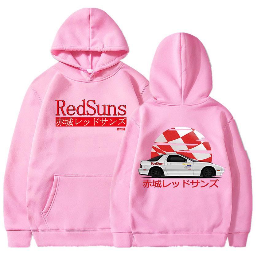 Initial D Drift Akagi RedSuns Hoodie Japanese Anime AE86 Unisex Women Fashion Hoodies Streetwear JDM Automobile Culture Sweatshirts