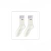 Women's Autumn and Winter New Check Match Color Anti Pilling Lace Mid Tube Socks