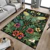 1PC Butterfly Flowers Extra Large Non Slip Floor Carpet, Office, Family, Studio   Large Area Rug Indoor Rugs, Bold Statement Piece