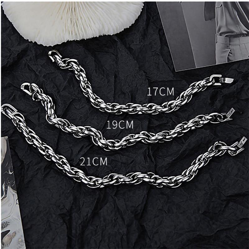 Klassisches Edelstahl Cuban Link Armband Mode Herren Street Hip Hop Punk Titanstahl Armband Mode Herrenschmuck Geschenk