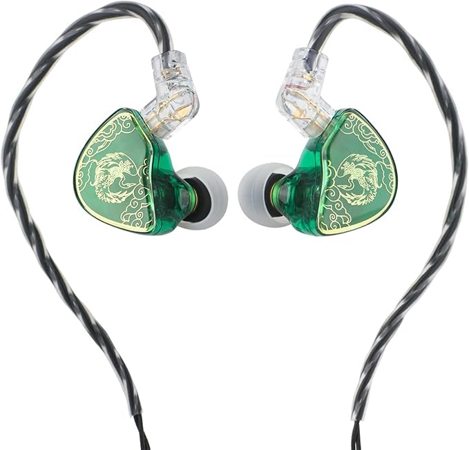 

TANGZU Wired Monitor with Dynamic 10mm PET Dynamic Noise 5N OFC Ergonomic for and Music Monitoring with Wan er S.G Earphones, In-Ear, Ear-Hook, зелёный