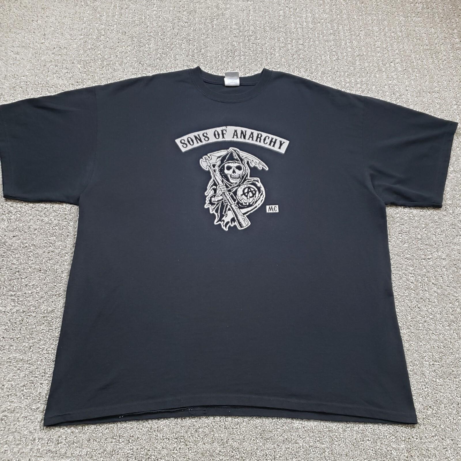 SONS OF ANARCHY Shirt Mens 2XL Black Grim Reaper Logo Biker TV Show Motorcycle Unisex T-Shirt XL
