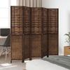 VidaXL Room Divider 5 Panels, Room Separator, Privacy Screen, Living Room Bedroom Screen, Dark Brown Wood 358710