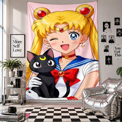 Wall TapestrySailor Moon Art Hanging Cloth Decorative Background Cover for Room Decoration