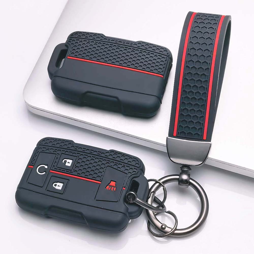 Housse de Porte-clés pour GMC 1500 Sierra 2500HD 3500HD Silverado avec Porte-clés Protection Anti-Rayures Protection Anti-Choc Texture Douce au Toucher