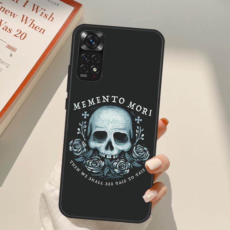 Pouzdro Memento Mori pro Xiaomi Redmi Note 10 8 9 11 Pro 8T 9S 10S 11S Redmi 10C 9C 9A 9T K50 K40 Gaming