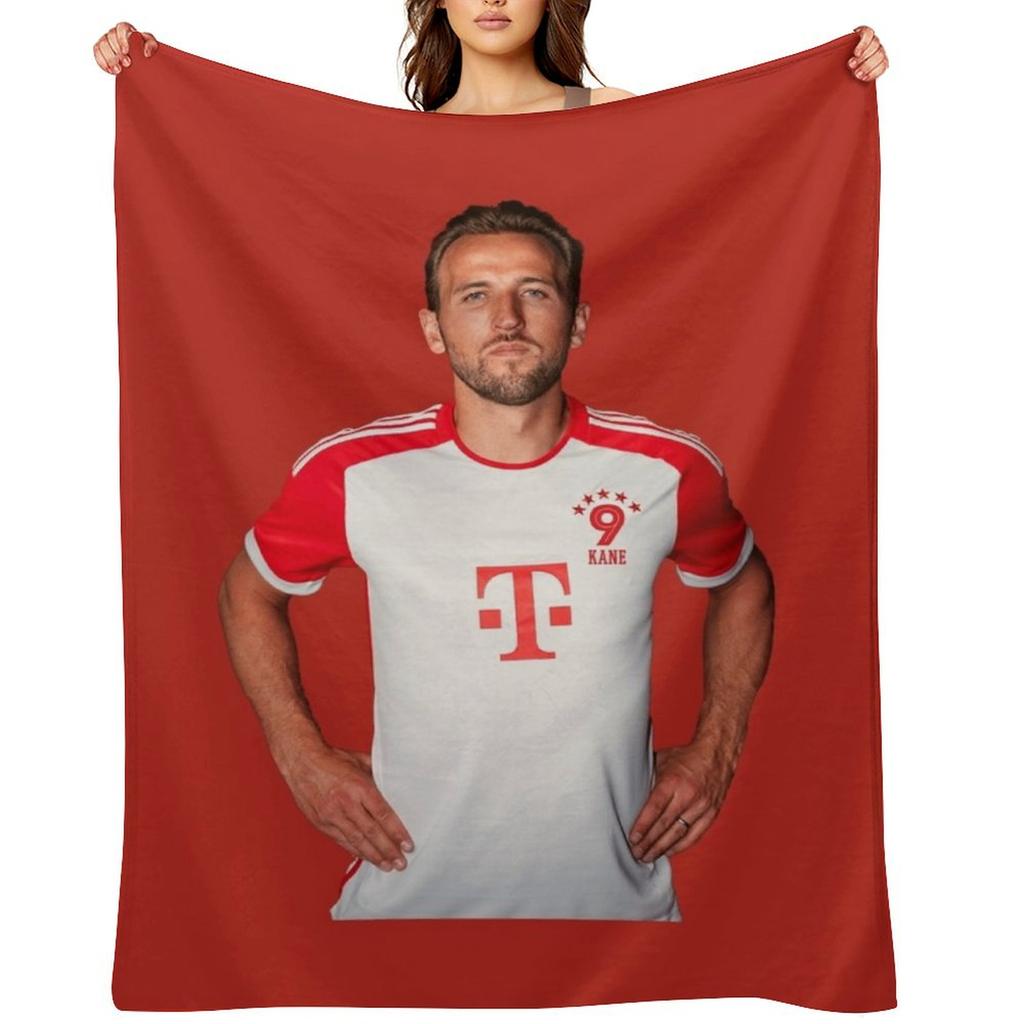 Harry Kane 9 Bayern Přehozová deka Roztomilá teplá zimní Luxusní Designová Dekorační Pohovkovádeka