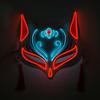 Holiday Light Up Neon Half Face Mask Flashing In Dark Fox Mask Halloween Led Luminous Fox Mask For Women Girl Cosplay Props