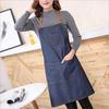 Women Anti-fouling Aprons Unisex Uniform Denim Cowboy Simple Chef Cooking Kitchen Aprons Men