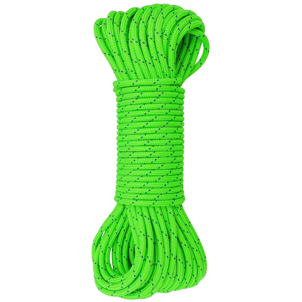 GM CLIMBING CE UIAA Certified Double Blade Construction 6mm Accessory Cord Polyester 6M Cut Florescence Green
