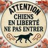 D Flat D Flat pc inch Round French Aluminum Sign Vintage Decorative Plaque About Beware Free Dog No Entry Pe