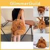 Capybara Animal Zipper Plush Toy Backpack Cartoon Doll Schoolbag Gift Birthday