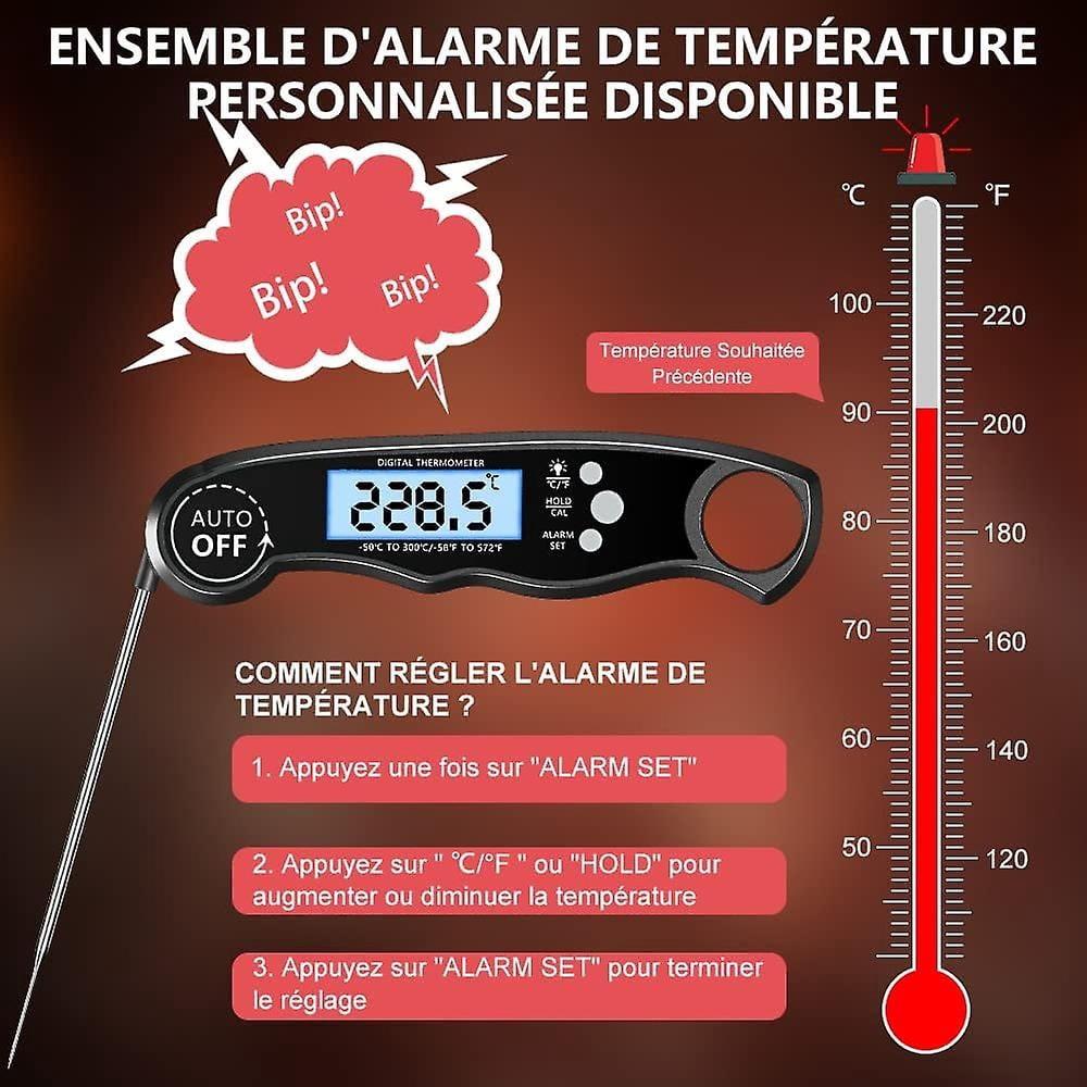 Kitchen Thermometer, Instant Read Cooking Thermometer, Digital Thermometer for Cooking, Meat, Wine