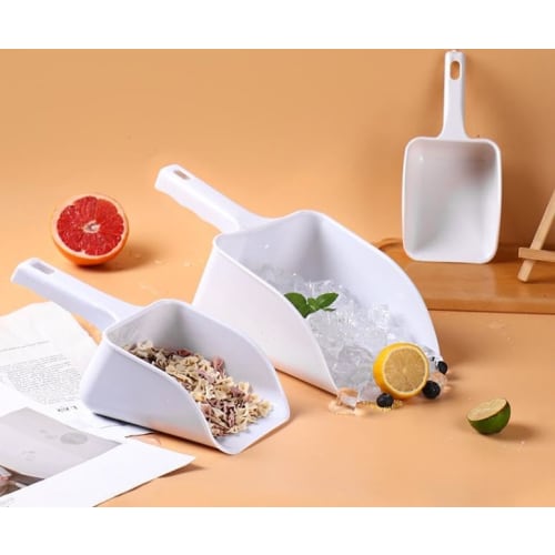 Plastic Ice Scoop, Ice Shovel, Ice Scoop for Snacks, Sugar, Flour, Thickened Large Refrigerator Ice Maker, Small Flour Scoop, Ice Spatula, Multi-Funct