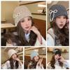 Ear Protector Pearl Bow Beanies Cap Casual Korean Wool Hat Stacking Knitted Bonnet Cap  Daily