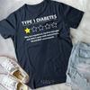 Type 1 Diabetes T1D One Star Rating Funny Awareness Gift T-shirt Unisex T-shirt