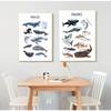 Child Poster Whale Shark Marine Animal Nursery Canvas Art Print Education Wall Picture Painting Nordic Baby Kids Room Decoration