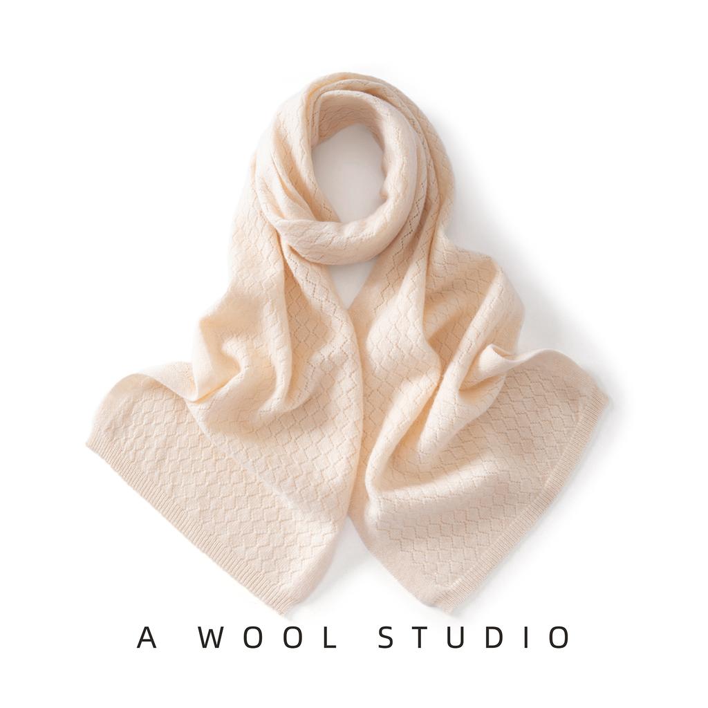 Women 100% Pure Wool Cable Knit Oversized Scarf Winter Warm Soft Stylish Versatile Lightweight Breathable Cold Weather Accessory
