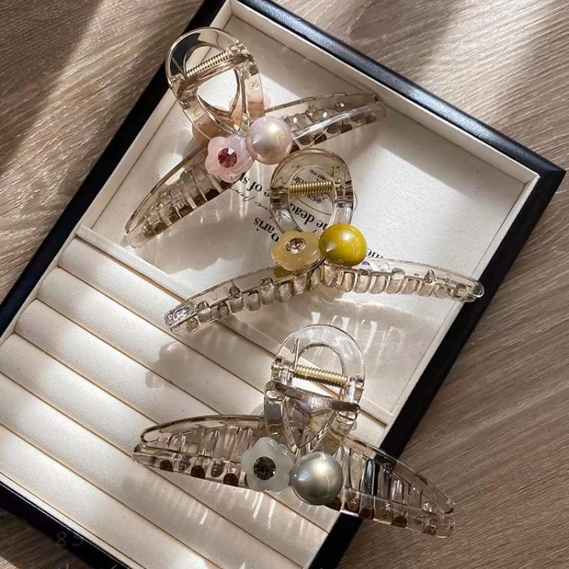 2024 Premium Jelly Flower Hair Clip: Large Grip for Thick Hair