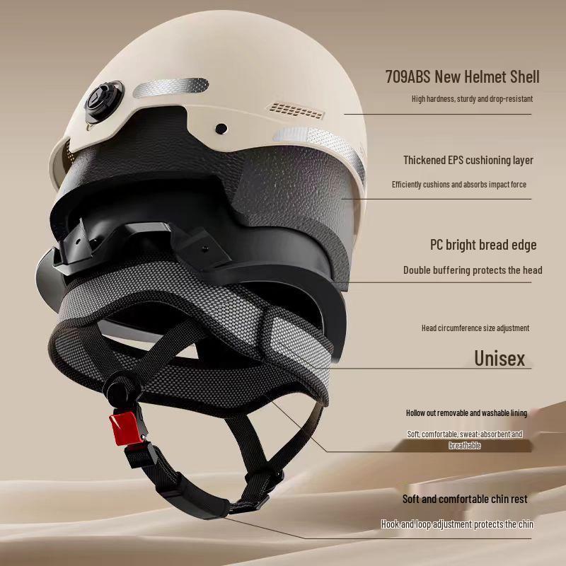 Certified Cat Ear Electric Bike Helmet for Men & Women: Sun Protection, All-Season Safety