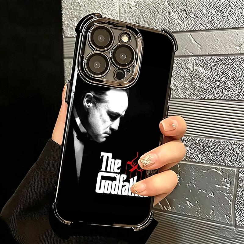 The Godfather TV Plating Phone Case For Iphone 16 17 Pro Max Air 16E 14 15 Plus 12 13 Mini Anti-Fall Airabag Cover