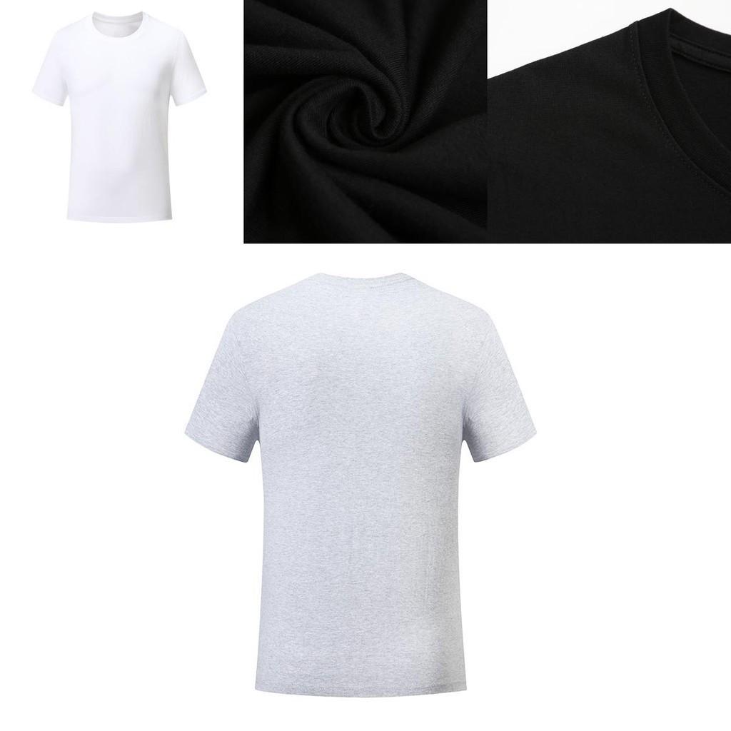 Men Women Plain T Shirts Cotton Comfortable Short Sleeves Crew Neck Top Tee
